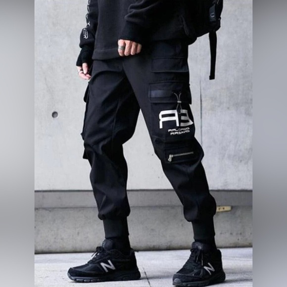 NEW! HARAJUKU STREETWEAR Street Techwear Style Cargo Pants - Picture 1 of 5
